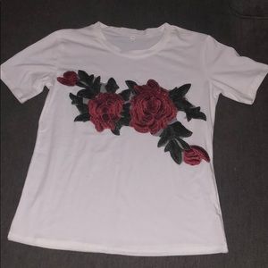 Rose shirt sleeve top